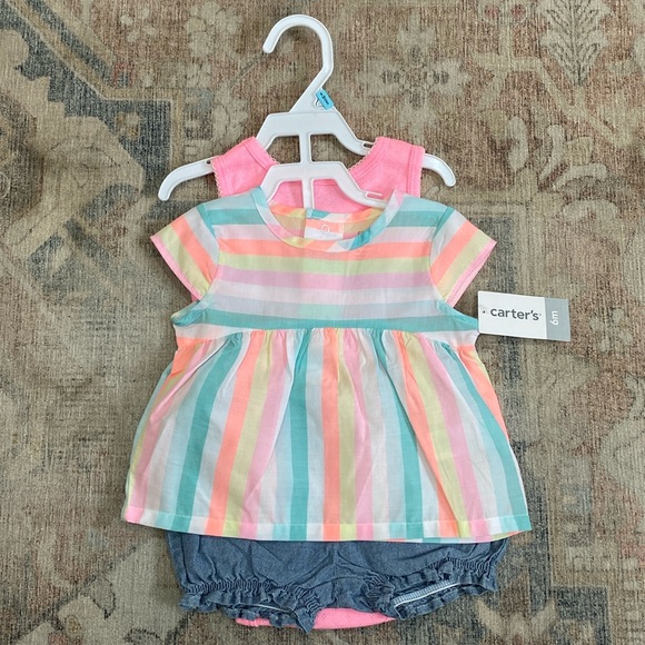 Carters Three Piece Pastel Set - Picture 1 of 2